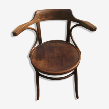 Baumann curved wooden desk chair early 20th