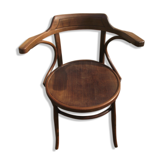 Baumann curved wooden desk chair early 20th