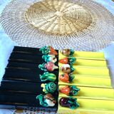 Box of 12 ceramic knife holders slip 50s