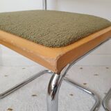 Pair of Marcel Breuer cane and fabric chairs