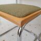 Paire de chaise Marcel Breuer cannage et tissu