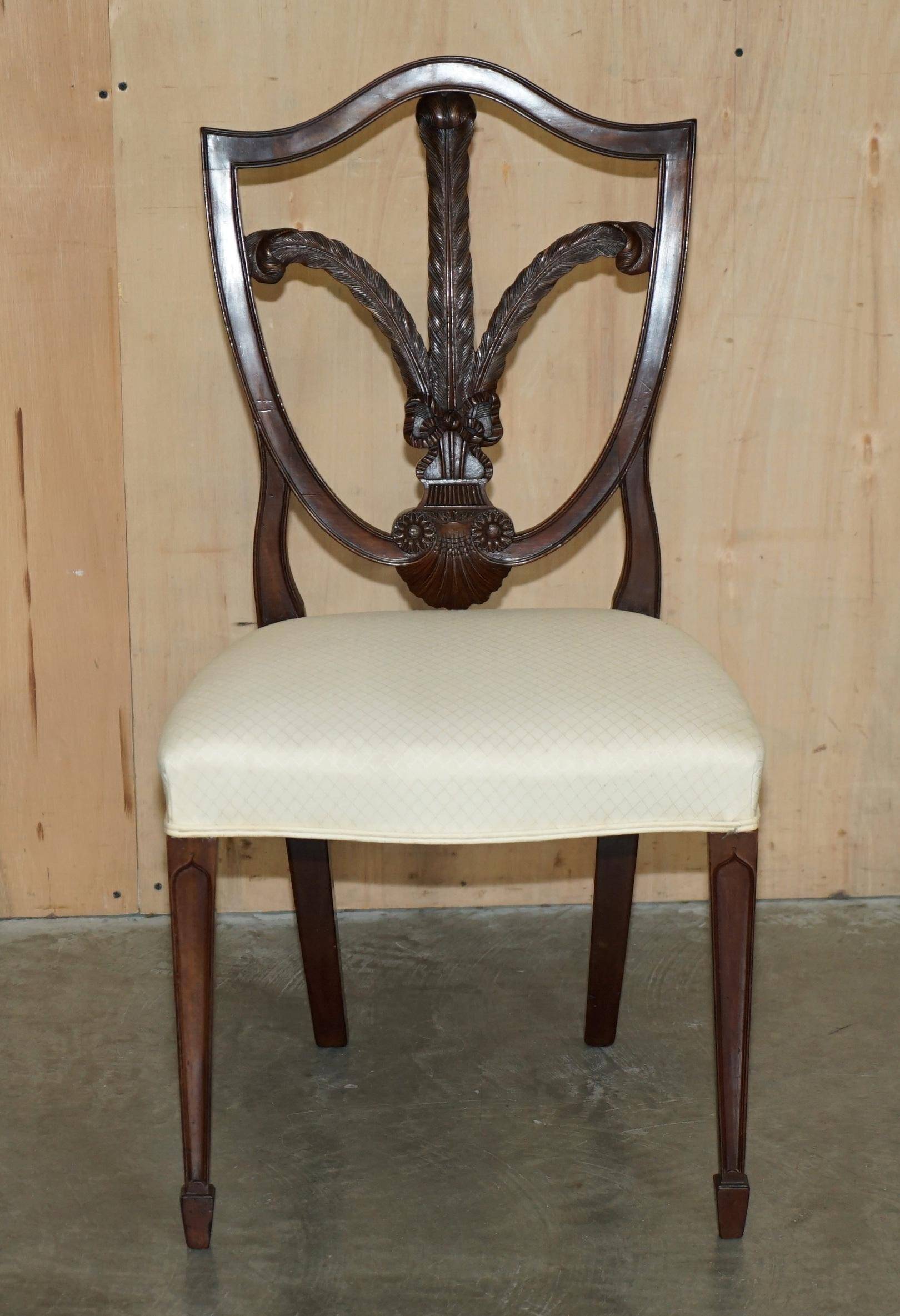 Paire de chaises d'appoint victoriennes George Hepplewhite Prince de Galles