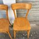 (Lot) 5 honey-coloured bistro chairs