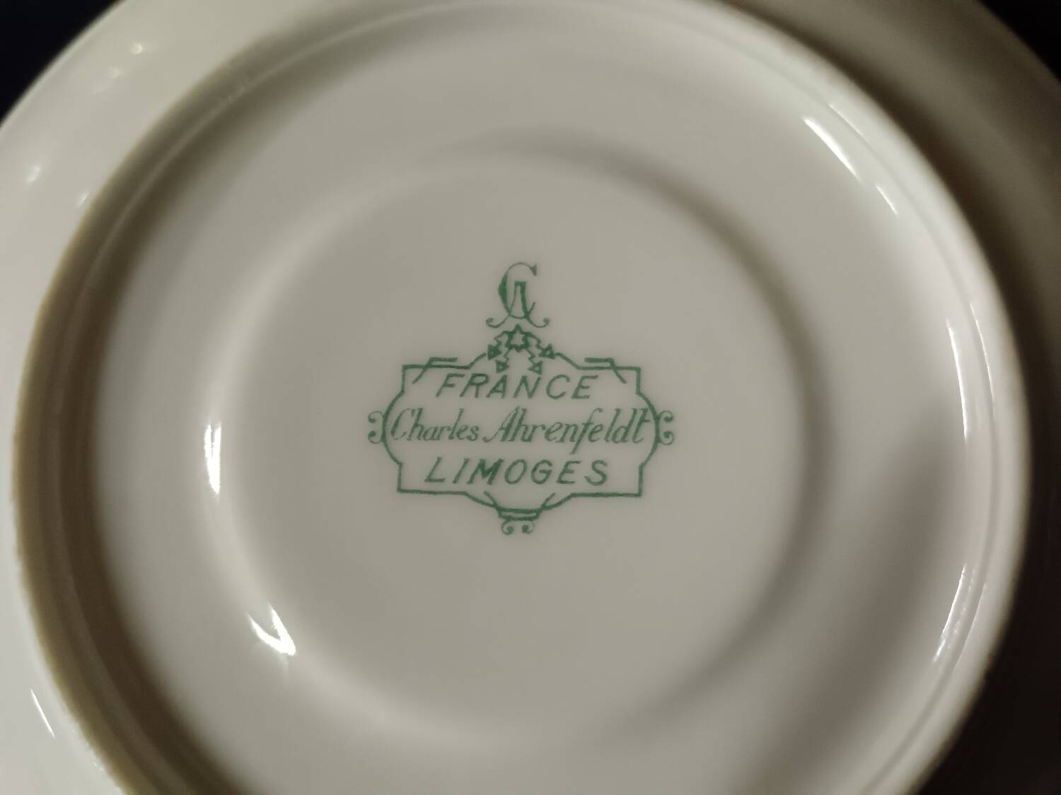 Porcelain coffee service from Limoges, Charles Ahrenfeldt manufacture.