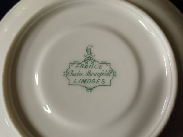 Service à café porcelaine deLimoges, manufacture Charles Ahrenfeldt