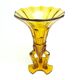 Art Deco vase, yellow glass, Stolzle glassworks, Czechoslovakia, 1930s