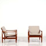 2 chaises longues en teck par Skive Mobelfabrik