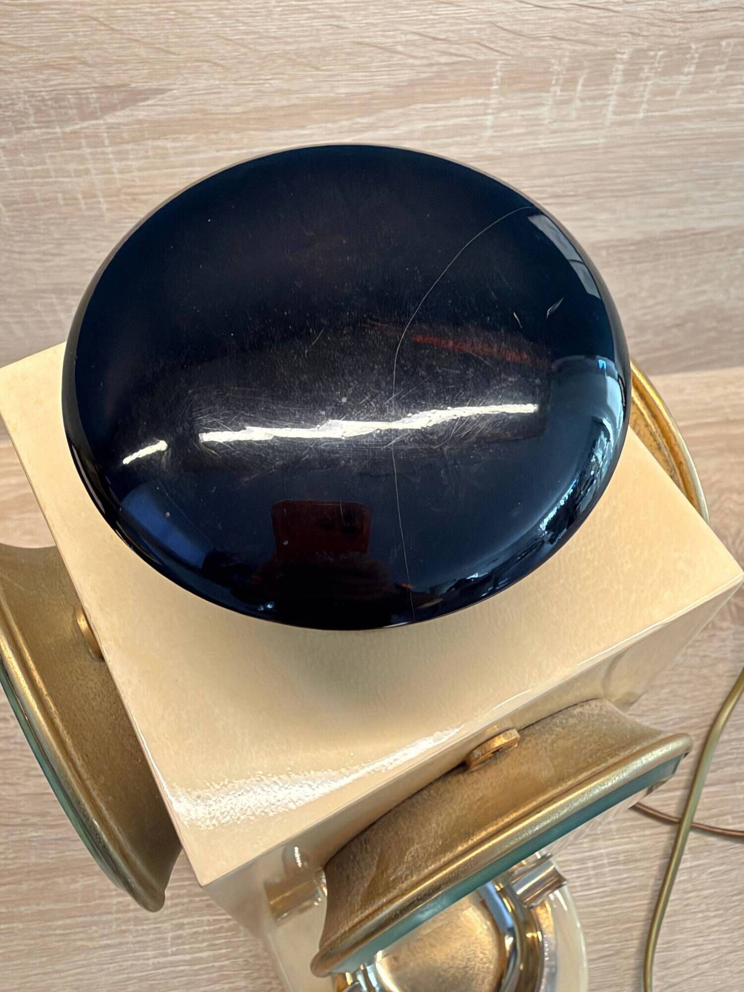 Rare Aldo Tura Lantern Table Lamp, Italy, circa 1950. Signed Tura, Model 907.