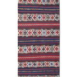 Shirvan Kilim Runner 1940s, Tribal Wool Striped Geometric Rug 340x160cm