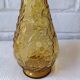 Large fruit motif genie CARAFE, vintage yellow