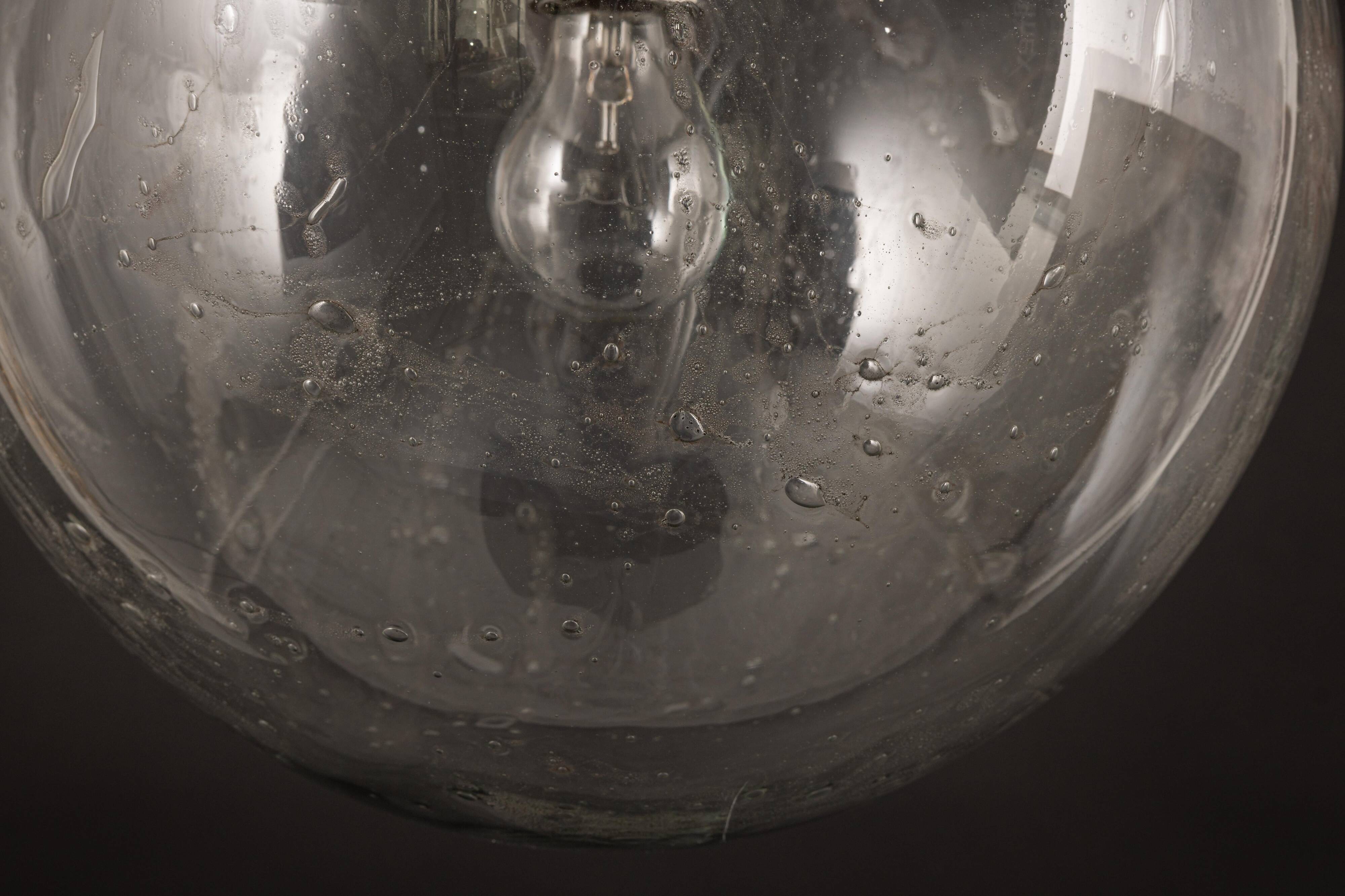 Large Murano ball pendant light by Doria, Germany, 1970s.