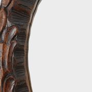 Rococo Style Carved Wooden Mirror with Cartouche-Shaped Glass, Italy
