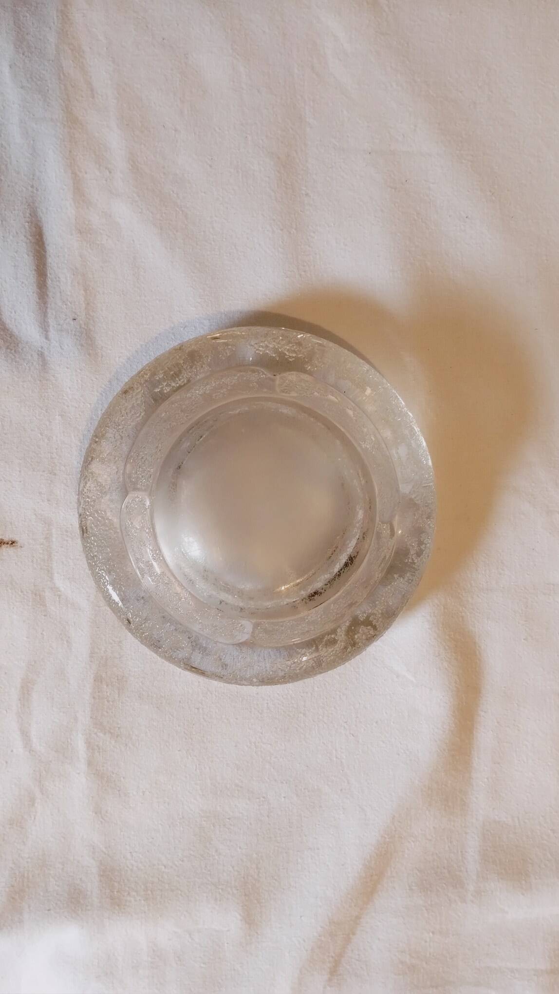 Thick glass ashtray from the 70s