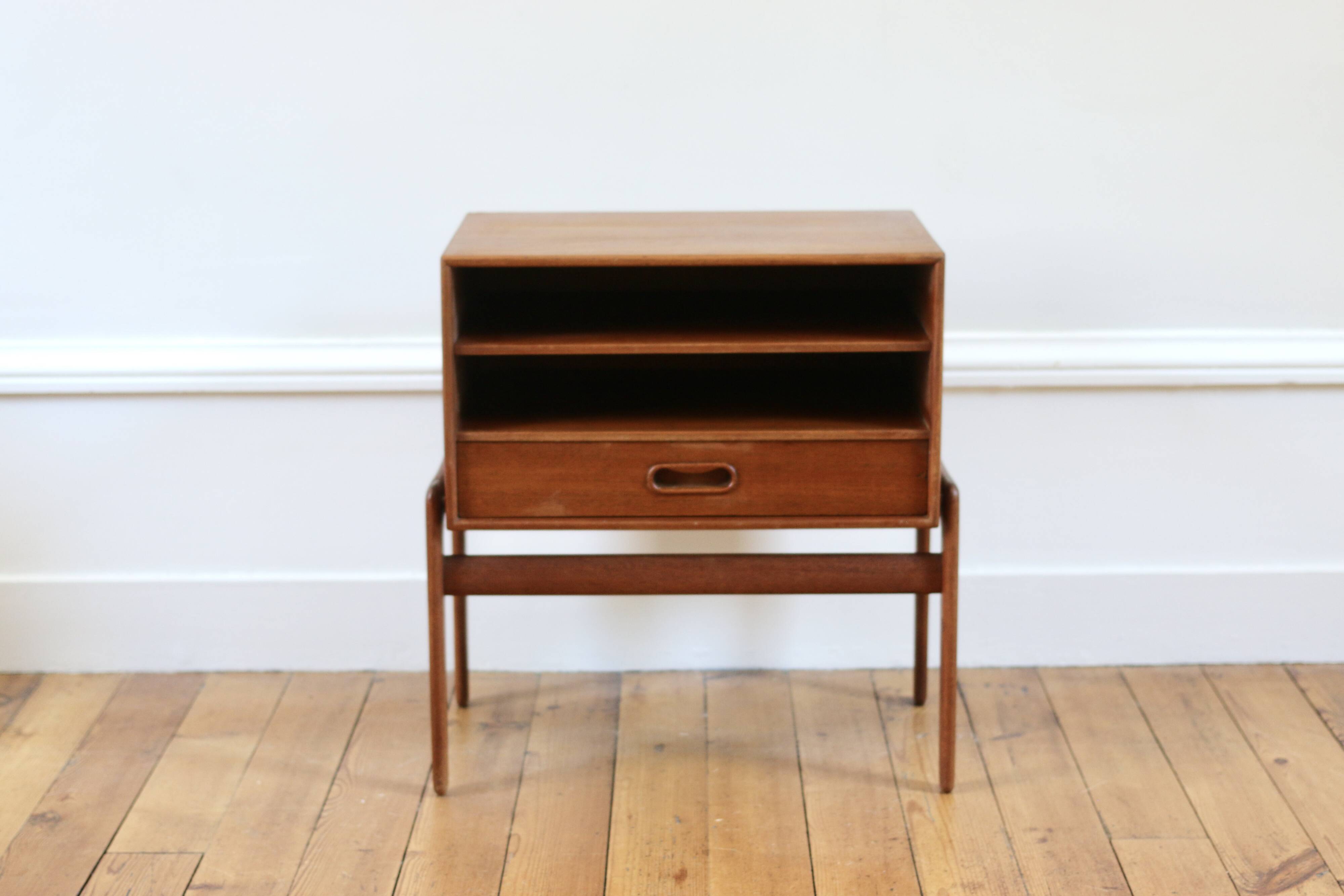 Arne Vodder Vintage Scandinavian Teak Bedside Table
