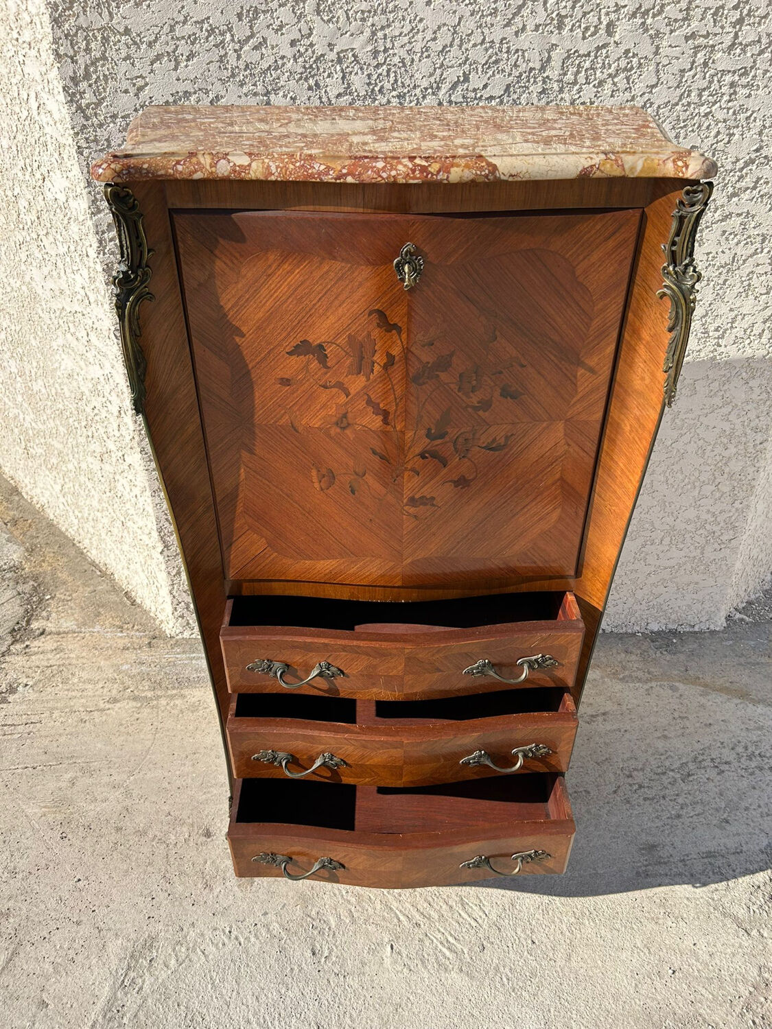 Curved rosewood secretary