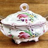 Luneville vegetable soup tureen, street lamp model