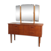 Coiffeuse Norvégienne en Teck convertible Commode, par Steen & Strøm's, Vintage Scandinave 1960s