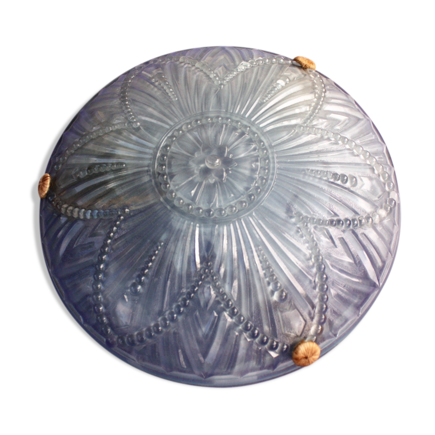 Molded glass basin chandelier