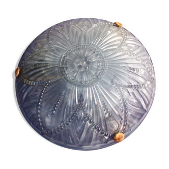 Molded glass basin chandelier