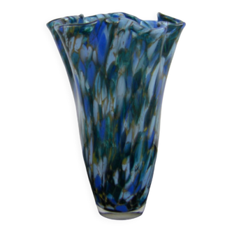 Multicolored Scandinavian vase. Sea Glasbruk Sweden.
