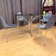 Set of four DSS chairs, fiberglass, designed by Charles and Ray Eames, Herm
