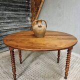 Antique round table drop-leaf table 125 cm walnut