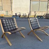 AX chairs attributed to Peter Hvidt & Orla Mölgaard, attributed to Fritz Hasen, 1978, set of 2