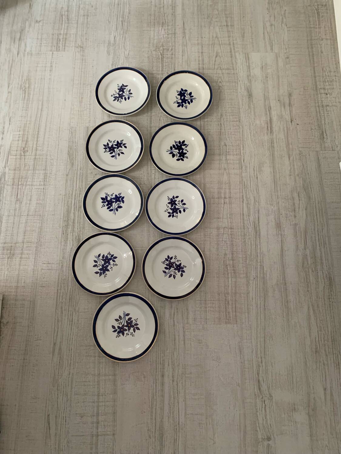 Set of Colette dessert plates from Moulin des Loups