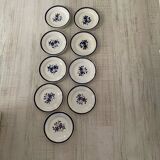 Set of Colette dessert plates from Moulin des Loups