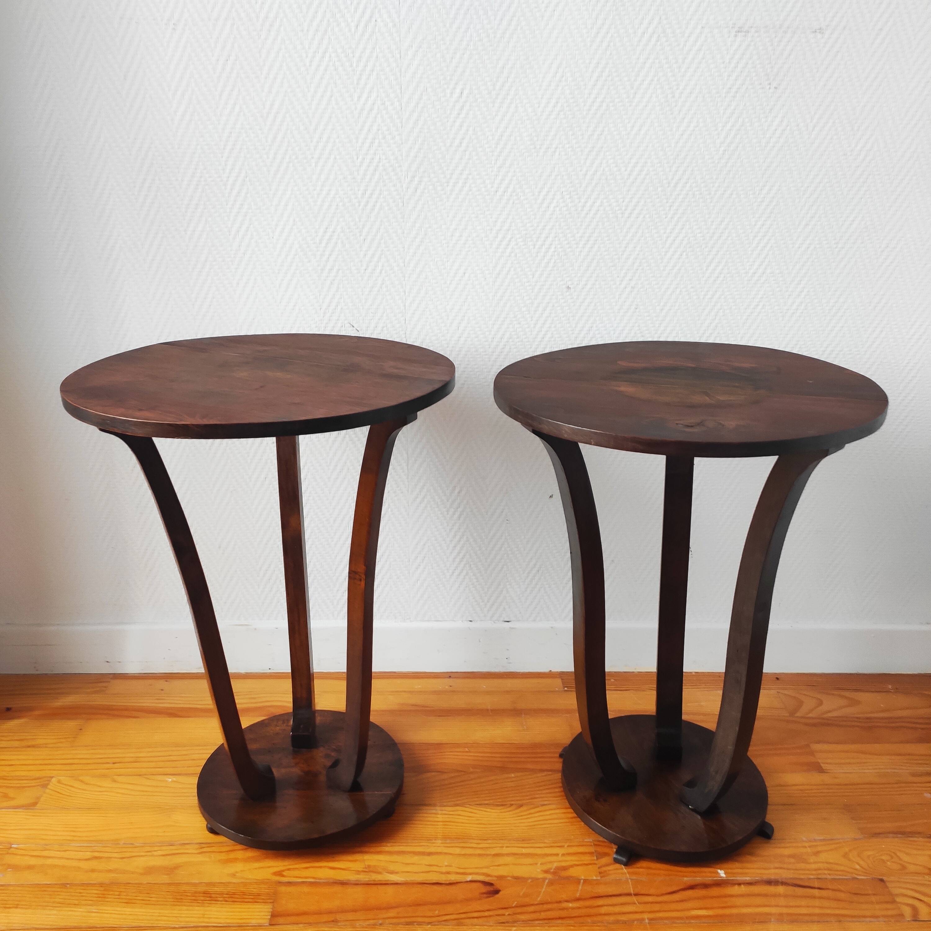 Paire de consoles Art déco en bois