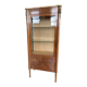 Old Louis XV showcase in marquetry and windows 3 faces early twentieth century