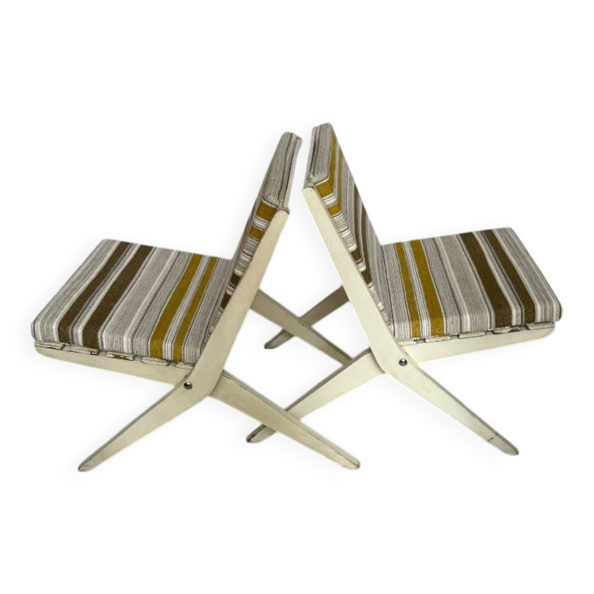 Pair of indoor/outdoor folding armchairs