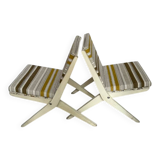 Pair of indoor/outdoor folding armchairs
