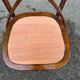 4 bistro chairs with curved wooden backs and cross braces / Crossback