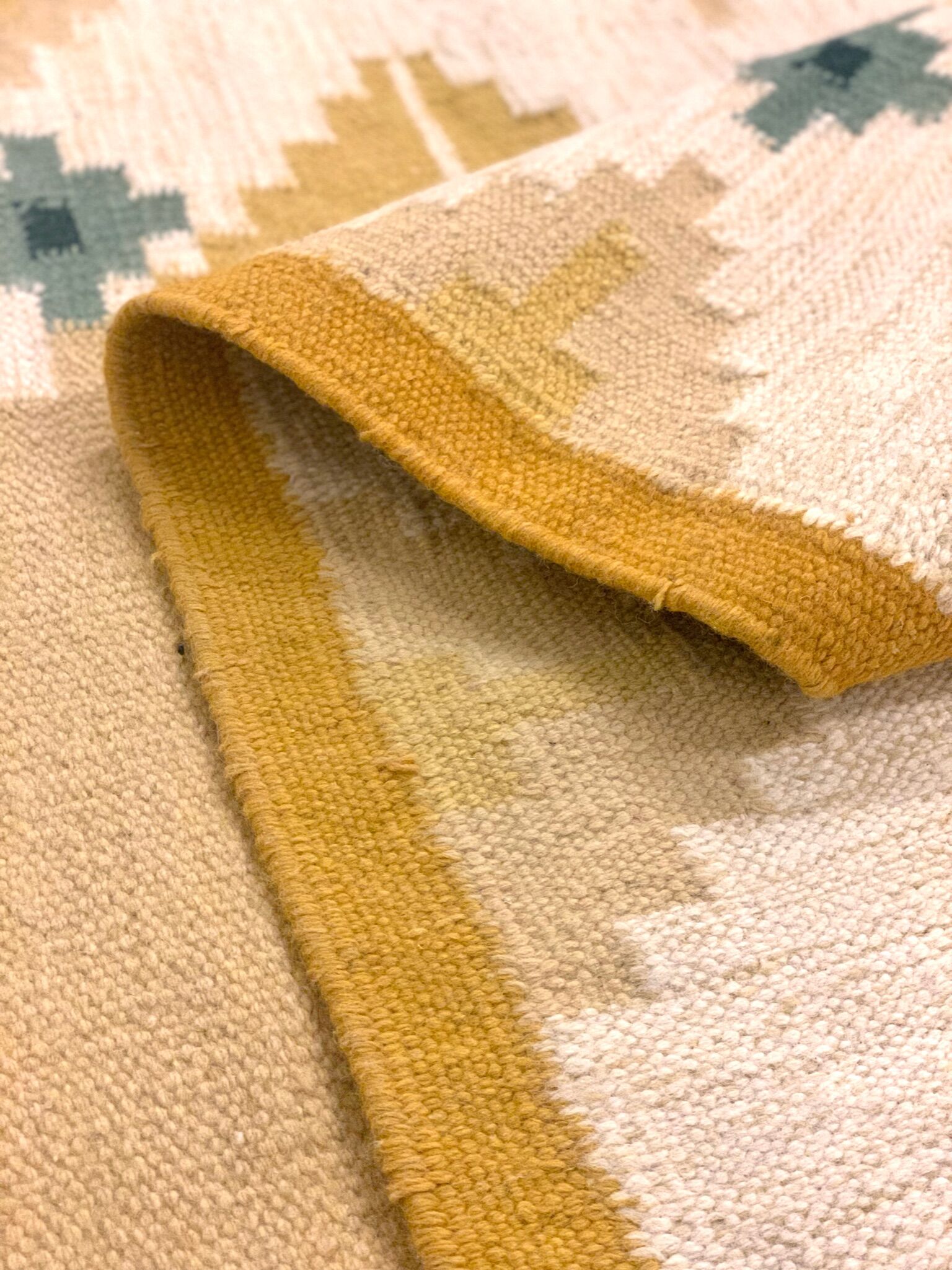 Swedish midcentury  handwoven carpet 1960