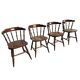 4 fauteuils bistrot style western en hêtre