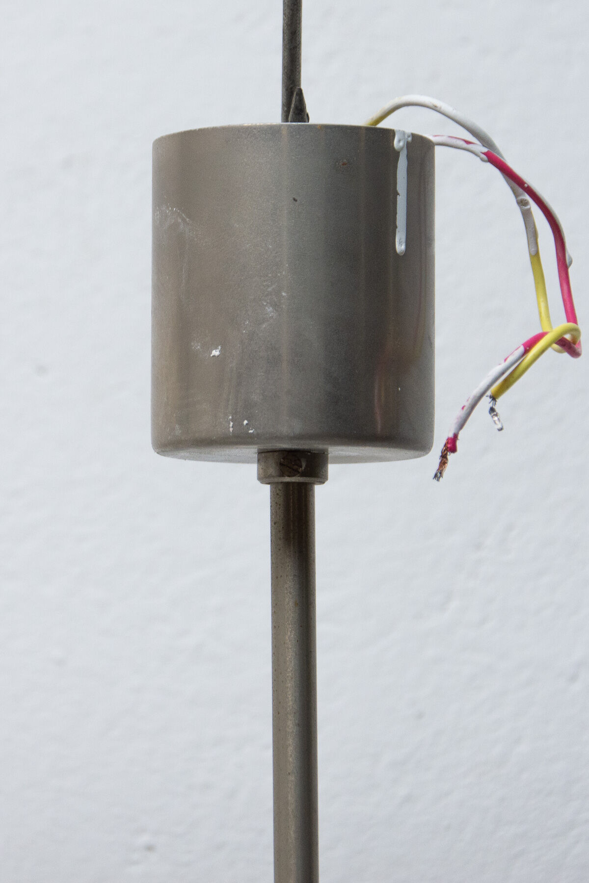 Vintage Glass and Chromed Steel Pendant Lamp by Kamenický Šenov, 1970s