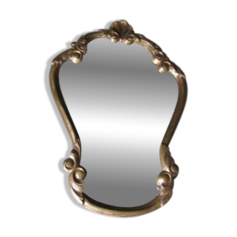 Miroir ancien en bois et stuc doré