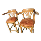 Wooden bar stools