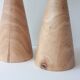 Pair of Wood Candle Holders in Danish Design Style, 1970's