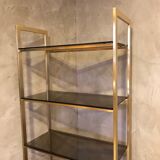 Brass and glass shelf