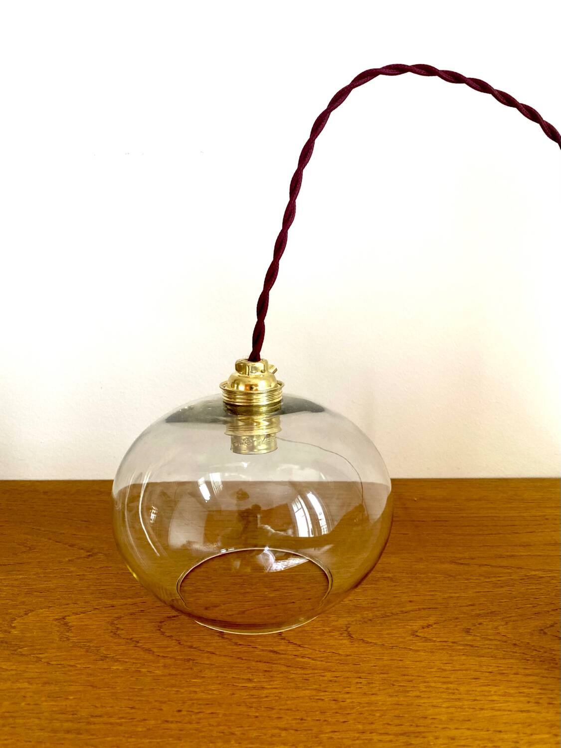 Glass globe pendant light