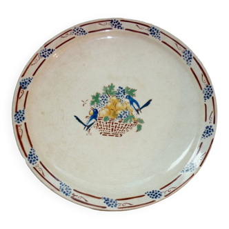 Plat rond 32,5 cm Gournay signé M. Goupy pour la MAISON ROUARD