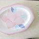 Octagonal dish Niderviller, Magnolia pattern, 1980, vintage