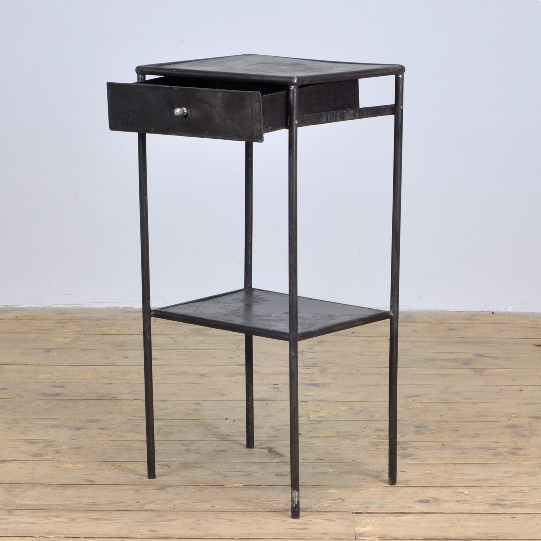 Steel hospital bedside cabinet, 1920's