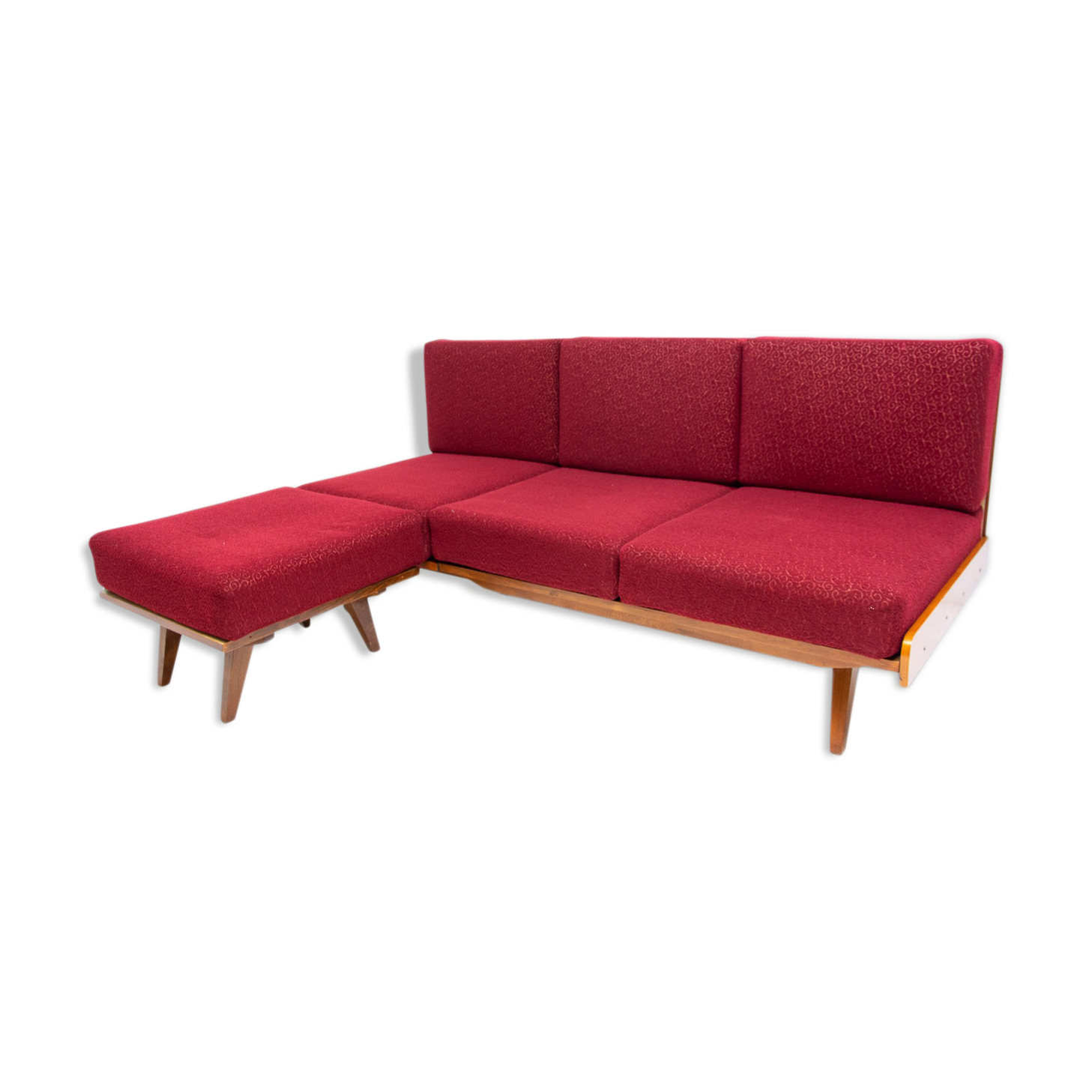 Mid century corner folding sofa by František Jirák For Tatra Nábytok, 1960