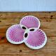 Vintage pink Verceram shell plate in French ceramic.