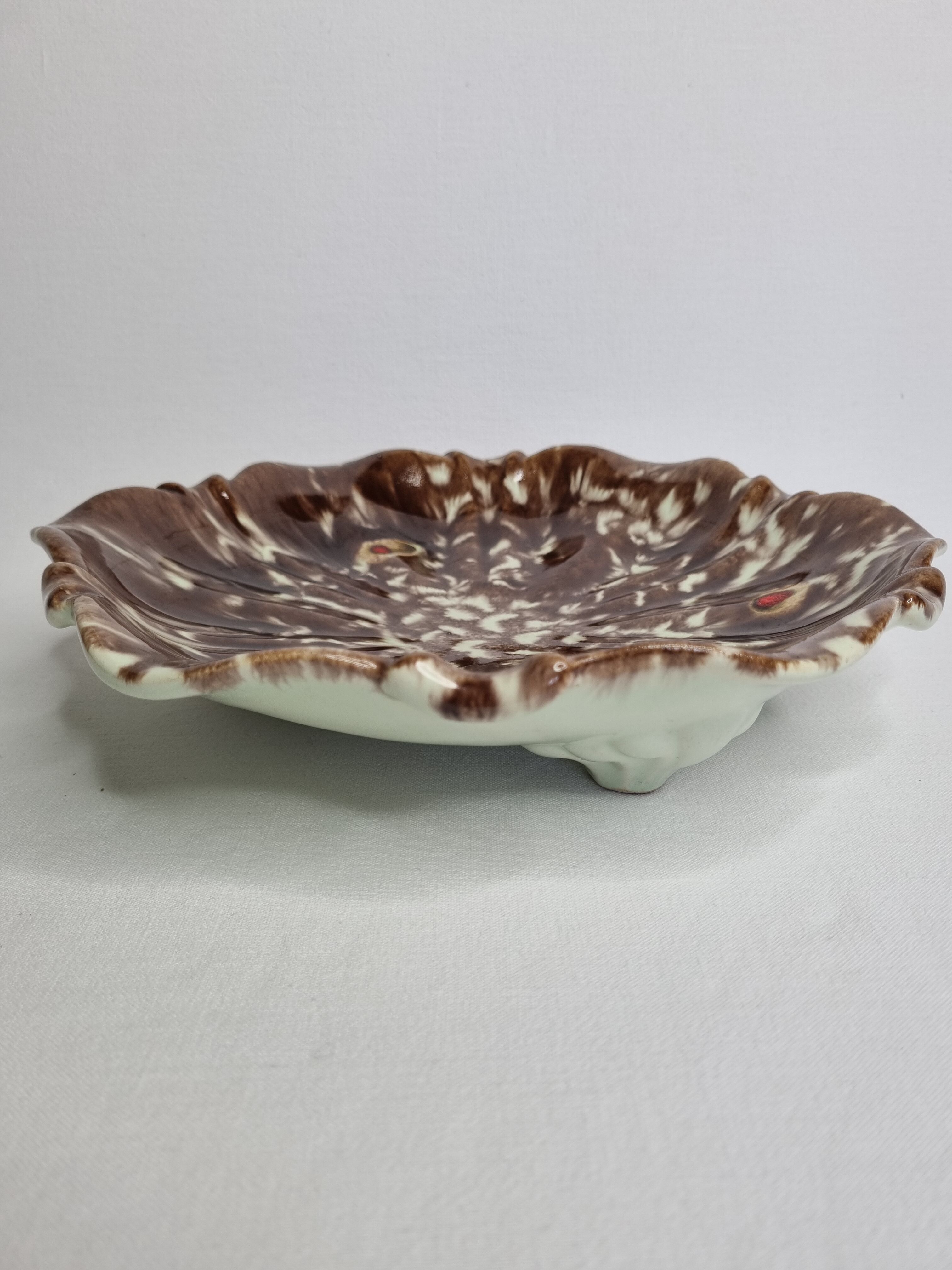 Enamelled ceramic fruit cup, Germany, 28 cm