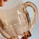 Vintage amber-pink glass pitcher 1 liter