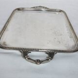 Serving tray with liqueur or other silver metal old art nouveau hallmark